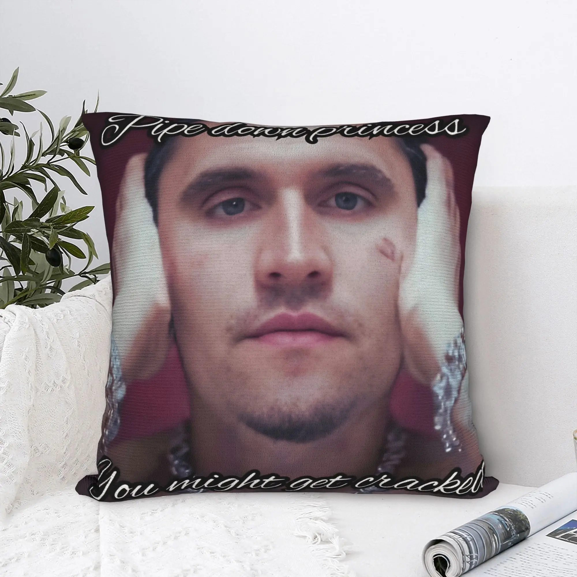 C-Charlie Kirk Face Rapper Meme Pillow Case  Funny Pillow Cover Comfy Pillowcases For Sofa Car Home Decor