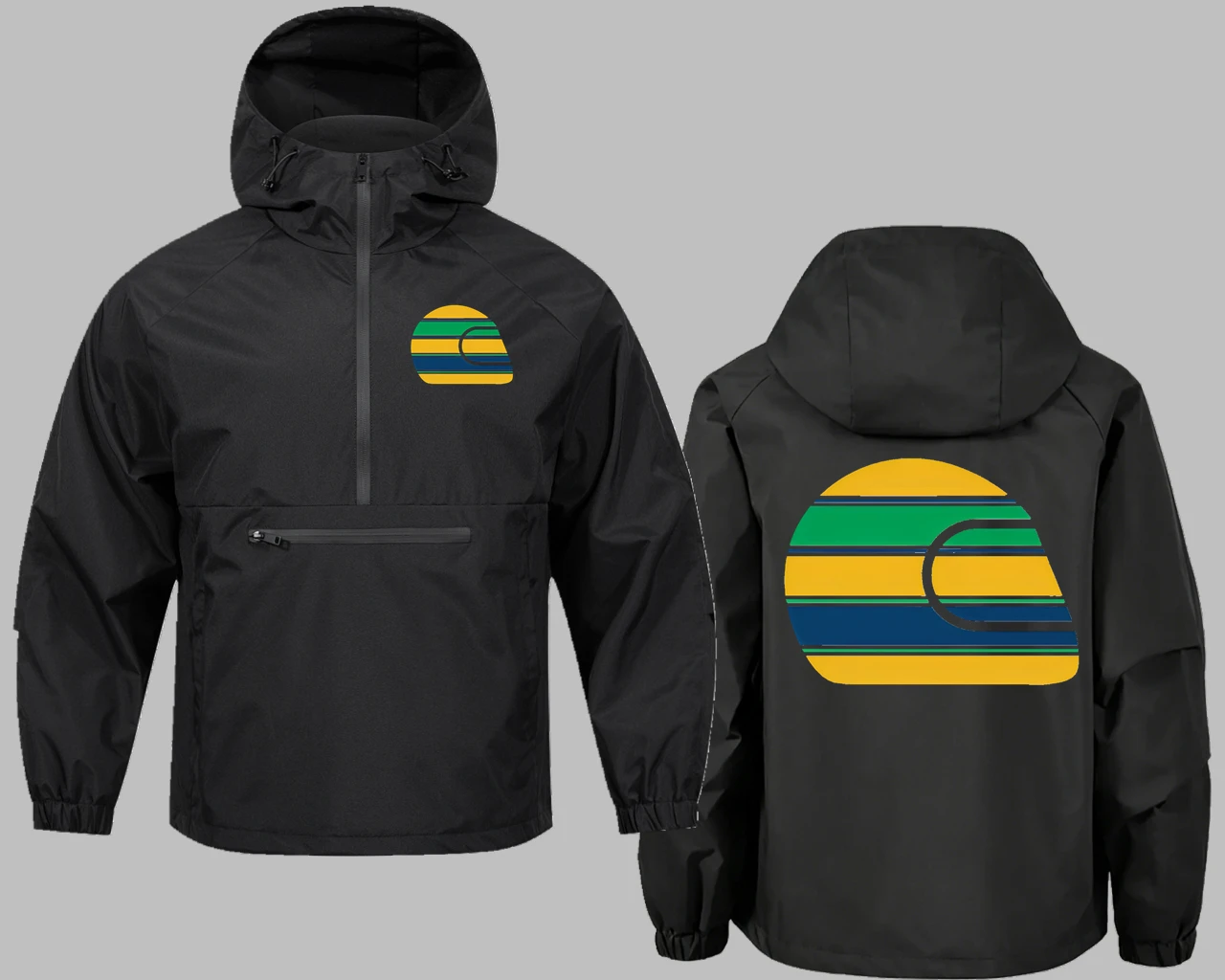 sweat-shirts-a-capuche-pour-hommes-avec-logo-ayrton-senna-coupe-decontractee-demi-zip-vetements-d'exterieur