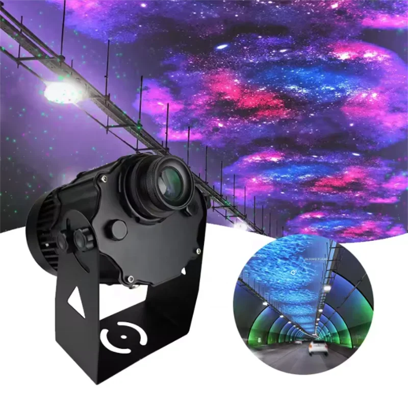 200W LED Rotating Advertising Sign Outdoor Waterproof 5 Compartment Projector