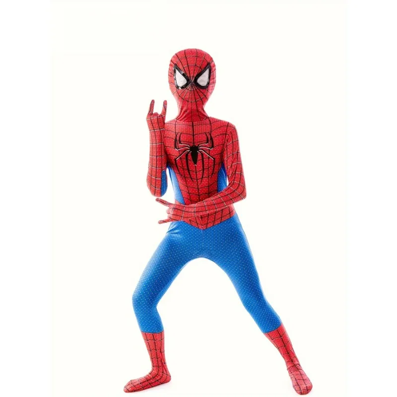 Superhero SpiderMan Full Body Bodysuit Comfortable Halloween Party Cosplay Dress-Up Fun Boys Favorite Costume