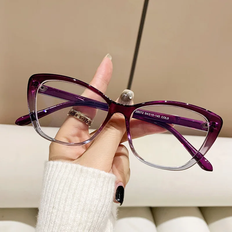 2025TR Anti-blauw Licht Vrouwen Cat Eye Brillen Frame Merk Designer Optische Retro Ins Brilmonturen Heldere Bril