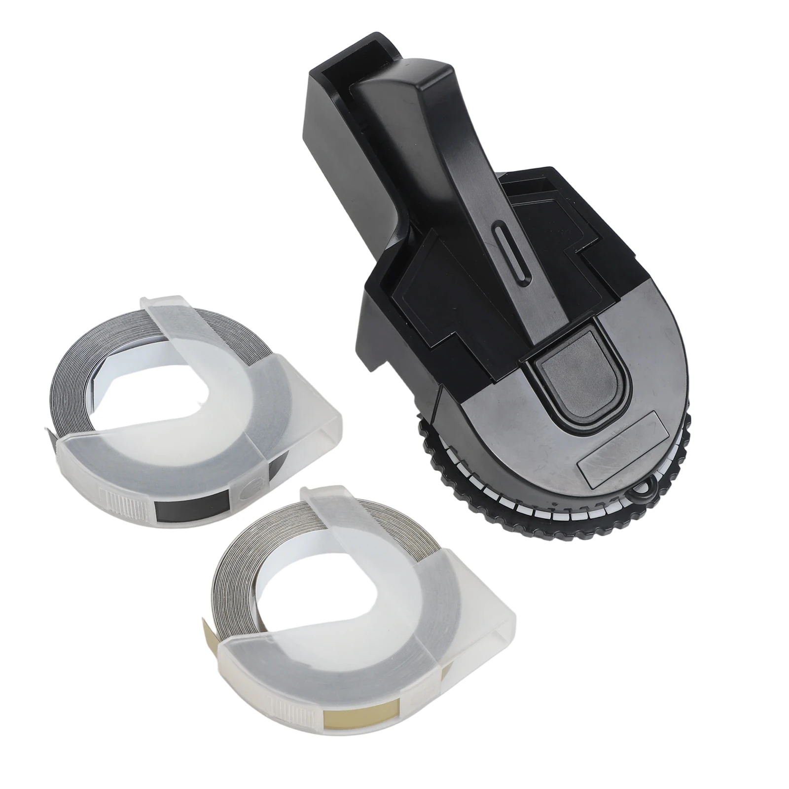Tape-cutting Embossing Label Maker With Tape 108*56mm Alphanumeric Black DIY Manual Numbers Plastic Printer Set Kit