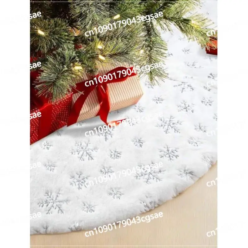 

Christmas Tree Skirt Sequins White Carpet Christmas Home Decoration Floor Mat Indoor Bottom Skirt Christmas Eve Dress Up