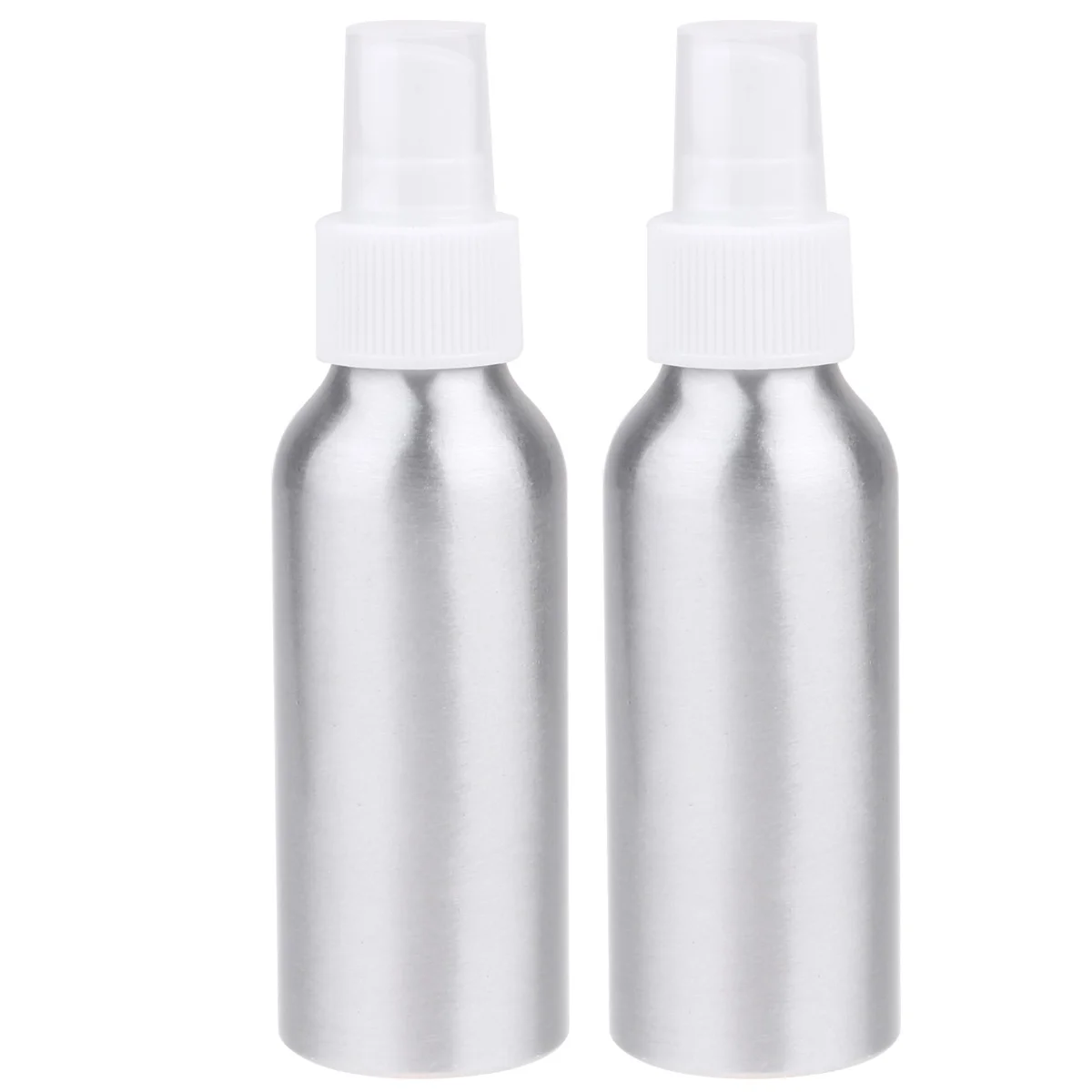 

10Pcs 100ML Aluminum Perfume Bottle Spray Nozzle Bottle Hand Bottle Travel Bottle Aluminium Refillable Liquid Bottle (White)