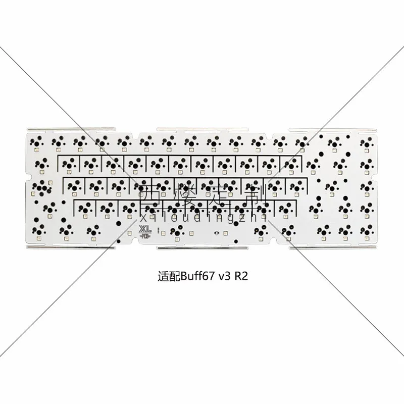 Compatible PCB Hotswap RGB for BUFF67 v3 Keyboard VIA Remap Wired Model
