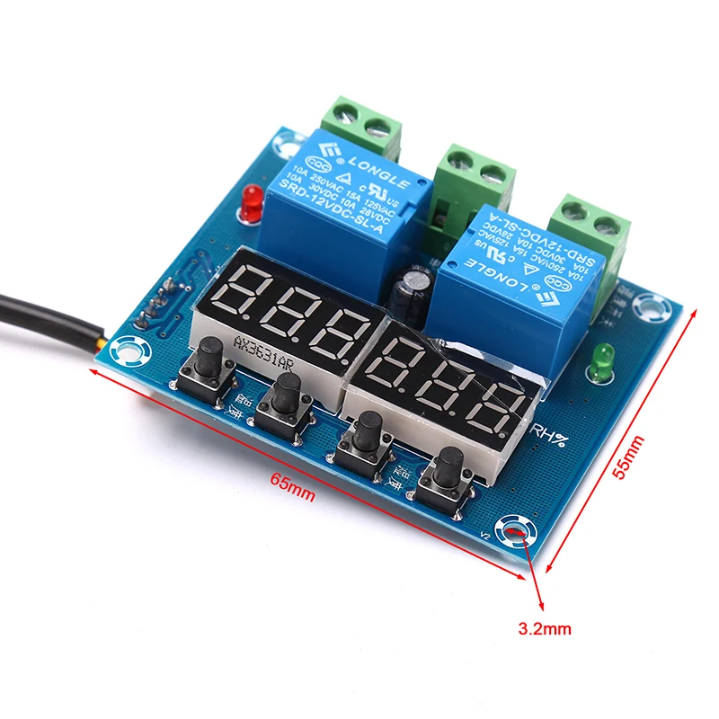 XH-M452 Humiture LED Digital Thermostat Humidistat DC 12V  Controller Regulator