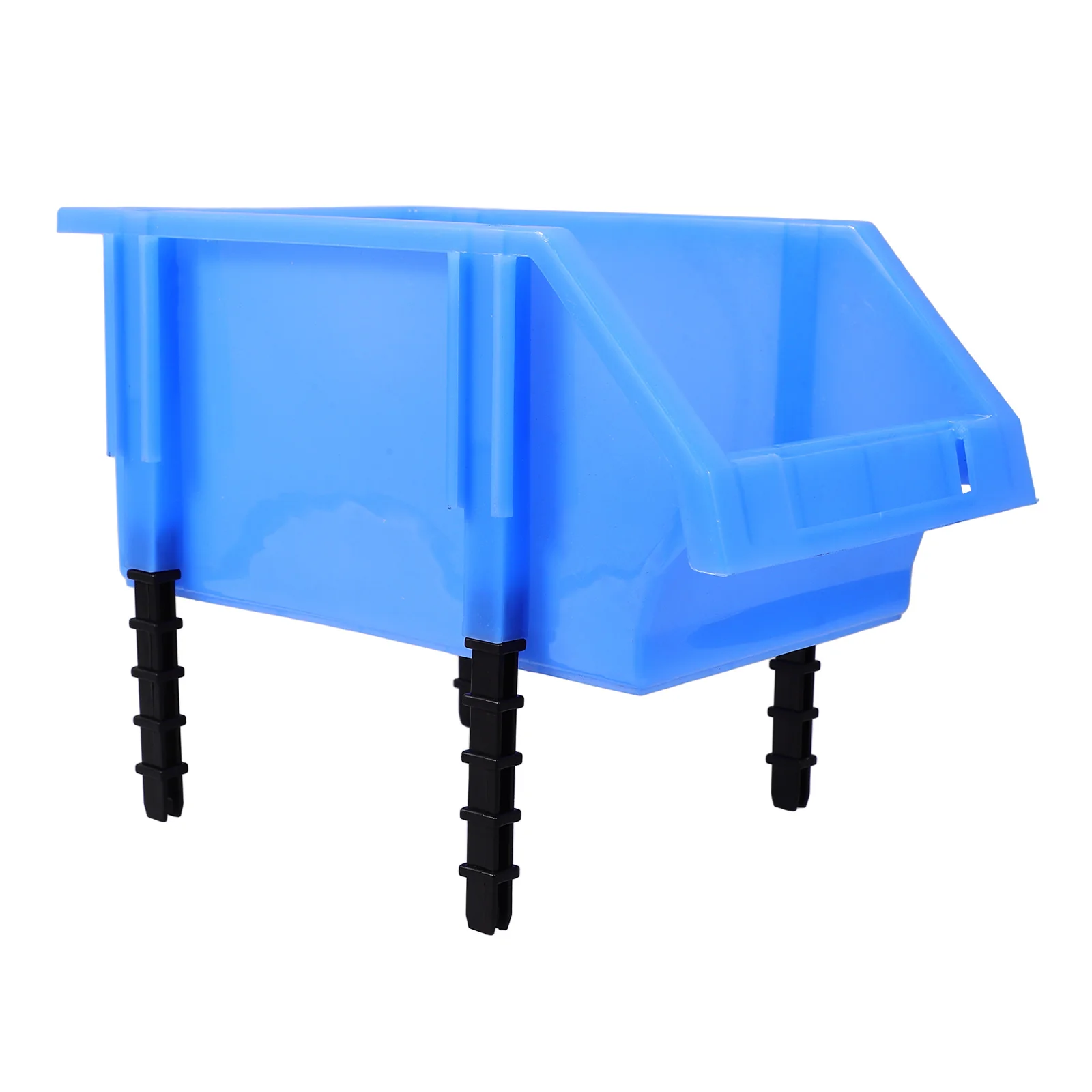 Garage Organization Bins Nesting Shelf Boxes Tool Storage Toolbox Warehouse Supplies Cases Parts Blue Plastic