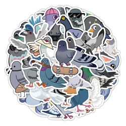 50Pcs/Pack INS Cartoon Pigeon Turtle Astronaut Aircraft Stickers PVC Waterproof Stickers Decals For Kids Boys Girls Gifts