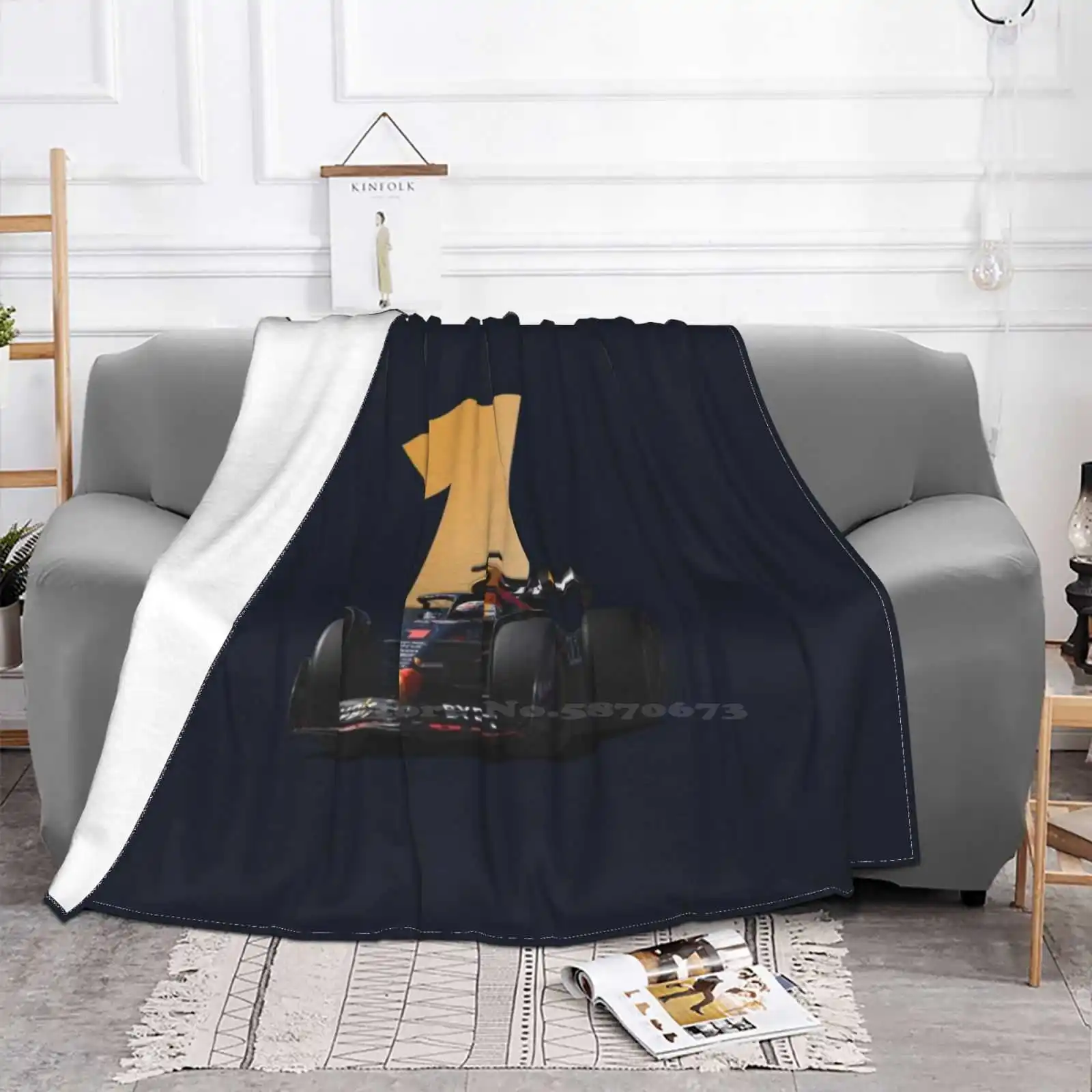 - Rb18-2022-Gold V1 Top Quality Comfortable Bed Sofa Soft Blanket Turkish Gp Livery Red Bull Logo 1 33 2022 Season