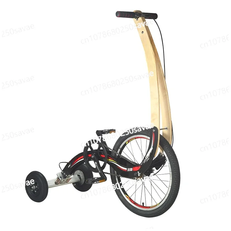 Seatless Half-Bike Sports Car Standing and Riding, Three-Wheel, Halfbike, Creative Travel