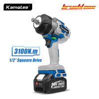 Kamolee 3100NM Brushless Electric Wrench 1/2 inch Cordless Impact Wrench Handheld Power Tool For Makita 18v Battery