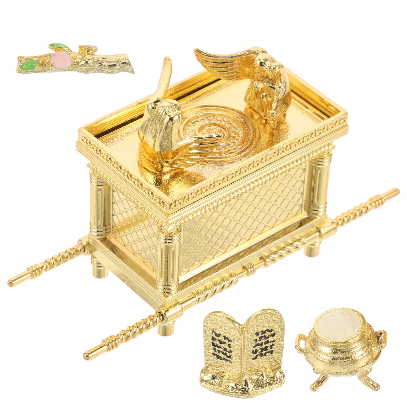 

Golden Religious Rod Holy Ornament Elegant Table Ornament Religious Table Decor Art Decoration Metal Sculpture
