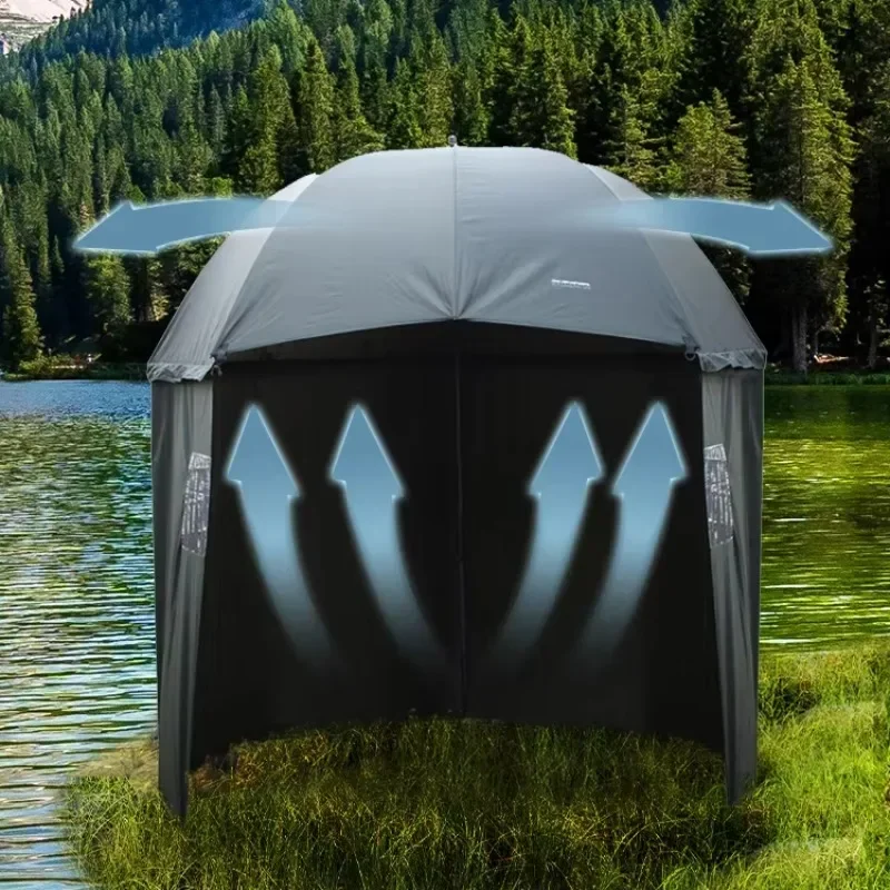 Foldable Waterproof Sun Tent Fashionable Beach PVC Carp Sea Fishing Umbrella Tent Sun Shelter Beach Umbrella Tent