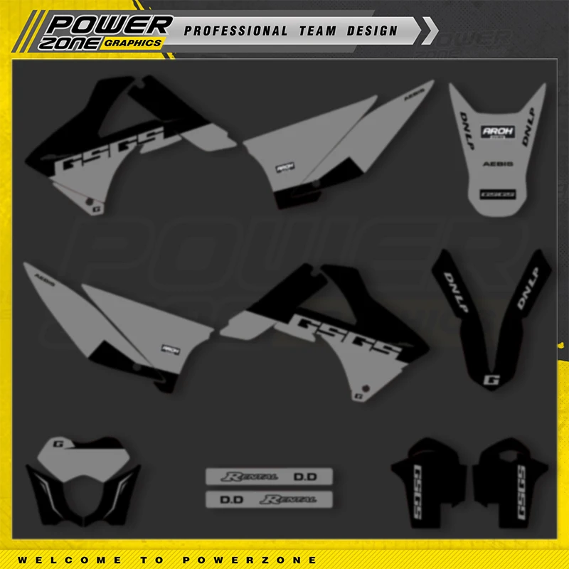 PowerZone Motorcycle Graphics Backgrounds Decals Stickers Kit For GASGAS Gas Gas 2010 2011 EC MC 200 250 300 350