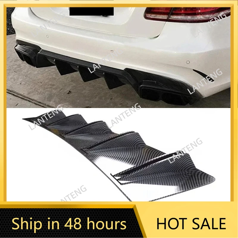 

Задний диффузор автомобиля Shark 10, плавники, бампер, крыло, сплиттер, спойлер для подбородка, губа для W212 AMG E63 C43 C63 CLA35, защита тела, черный