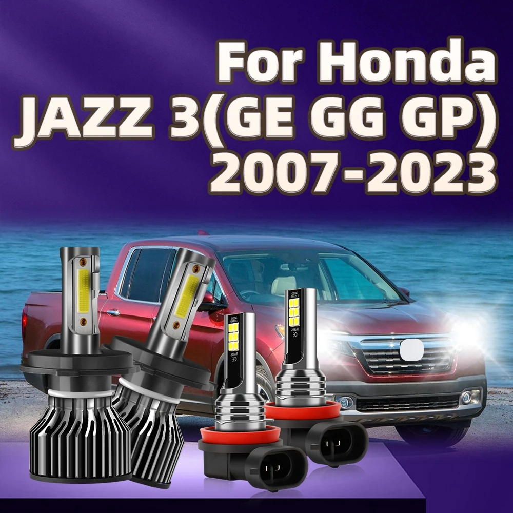 

130W H4 Headlight H11 Led Car Light Bulbs Fog Lamp Kit For Honda JAZZ 3(GE GG GP) 2007 2008 2009 2010 2011 2012 2013 2014-2023