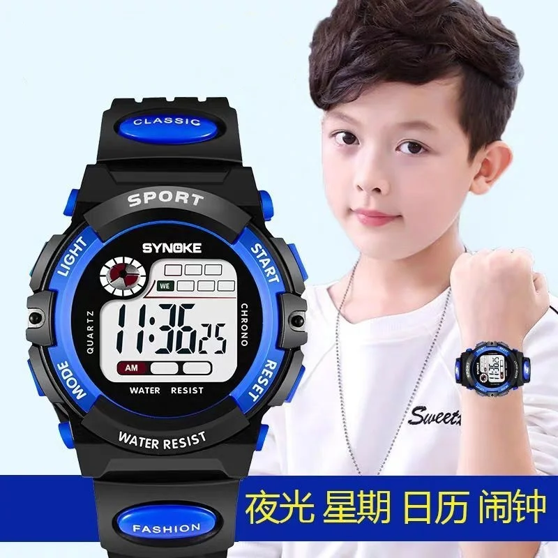 Brand Children Watch Sports Digital Watch for Kids Boys Girls Student 30M Waterproof Multifunctional LED Wristwatch