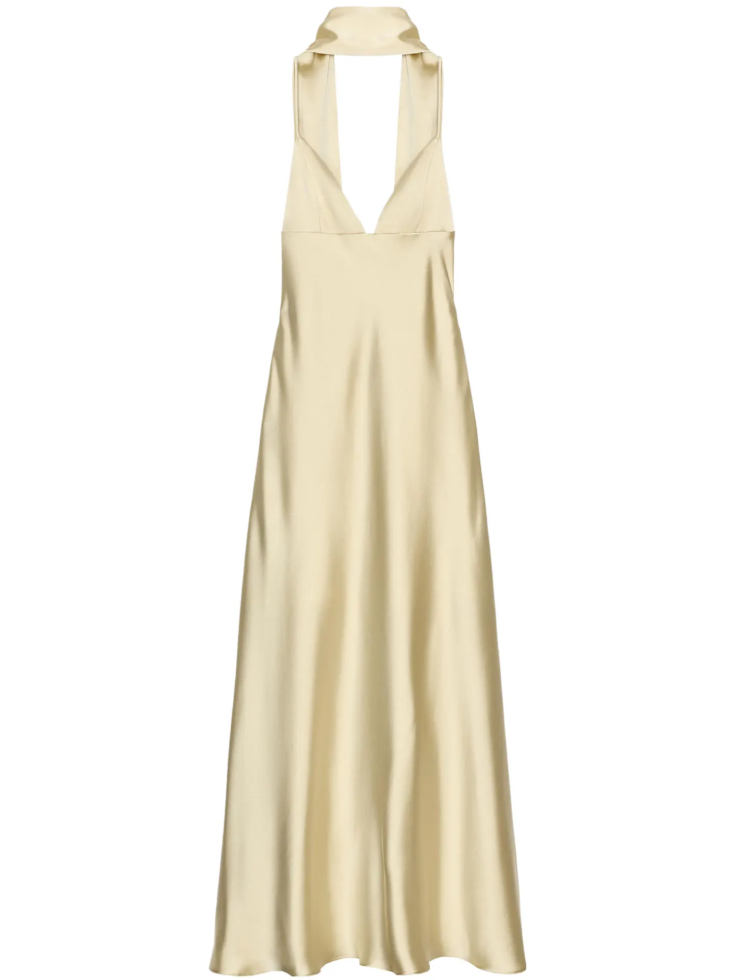 ZAPRHA 2025 مثير Faion رقيقة الحرير الساتان طويل الدكتور وشاح خفيفة الوزن Ele V-ne الصيف ثوب المرأة قسط Quali Dr #5