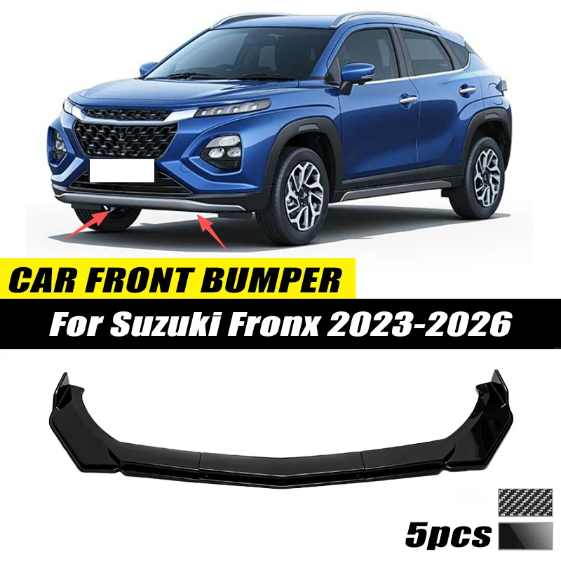 For Suzuki Fronx 2023-2026 Front Bumper Lip Front Guard Spoiler High-quality ABS Material Body Kit Front Lip Accessory