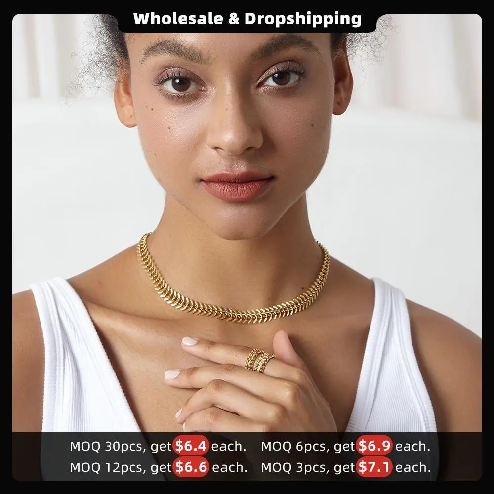 ENFASHION Punk Fancy Chain Necklace Women Stainless Steel Gold Color Centipede Choker Necklace Party Fashion Jewelry 2020 P3074