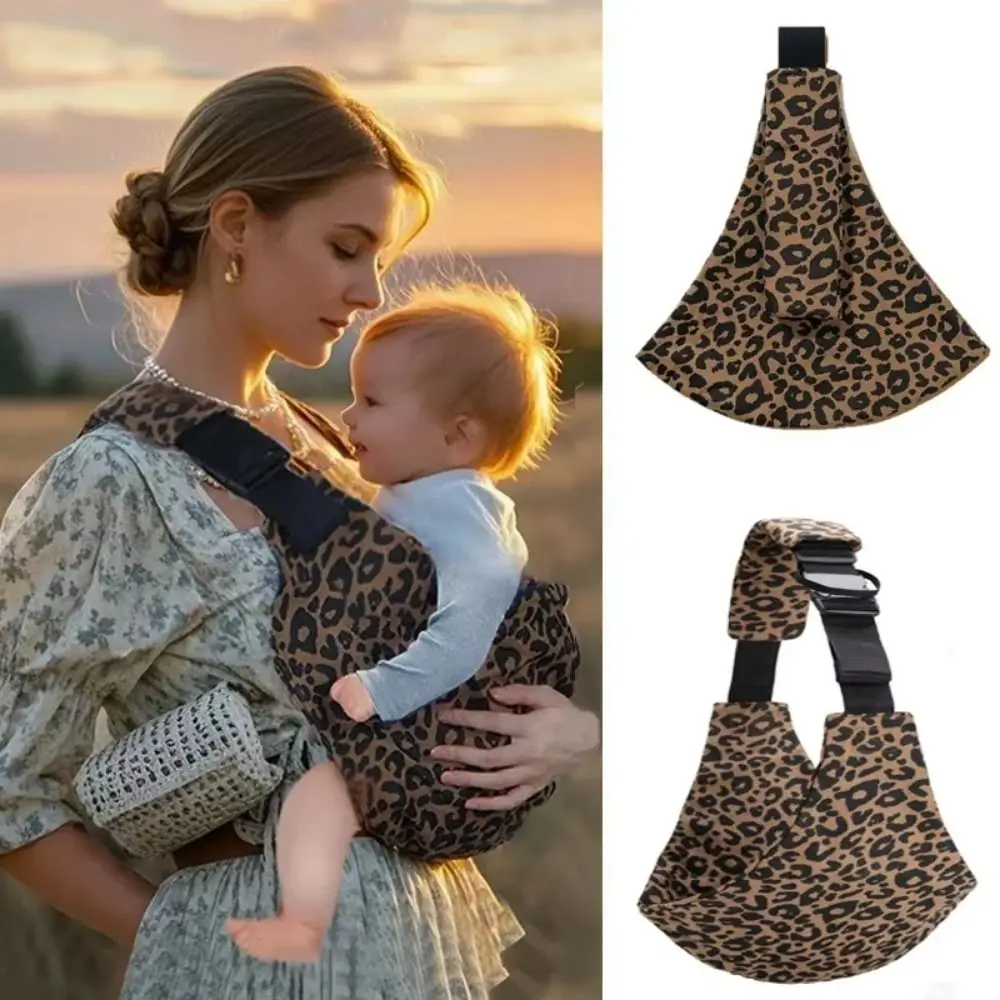 

Comfortable Leopard Pattern Safety Carrier Front Hug Type Hands-Free Crossbody Strap Portable Going Out Belt Daily Use