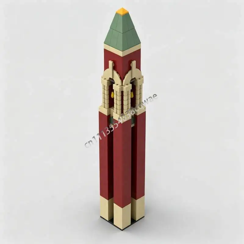 609PCS Bell Tower Ball State University Architecture Model Custom Puzzle DIY Assembly Building Blocks Creative Toy Special Gifts