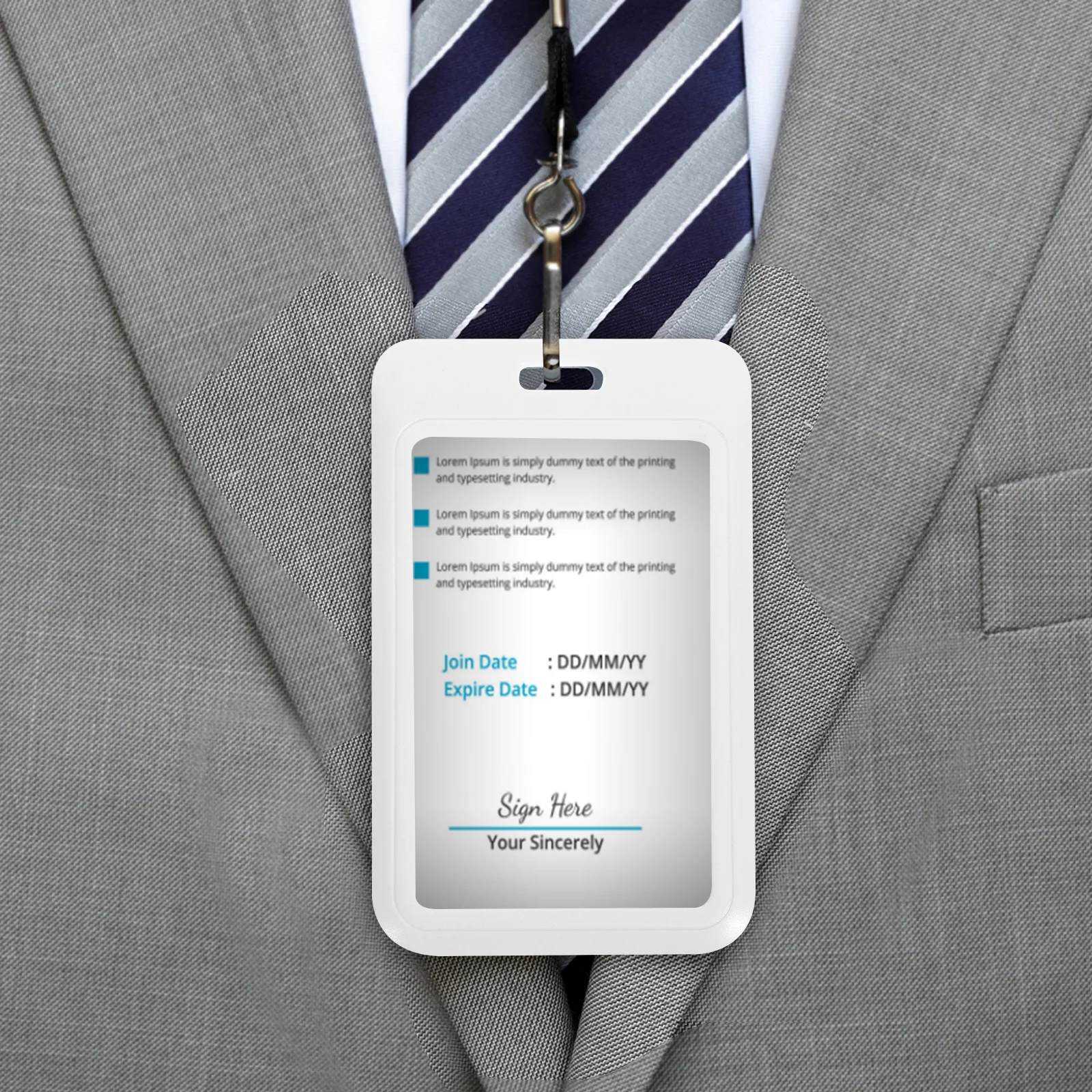 

8Pcs Vertical Id Badge Holder Creative Design ABS Hard Card Sleeve Name Tag Cover for Office Mall School