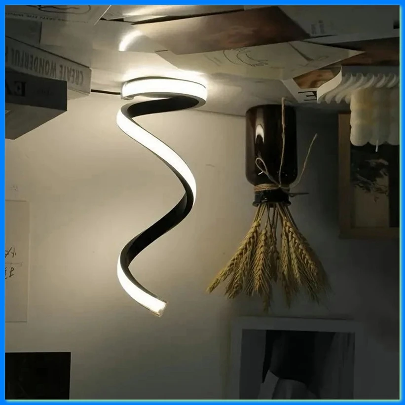 Spiral LED Table Lamp Stepless Dimmable Bedside Table Lamps for Bedroom 3 Color Modes Desk Light Reading Office Lamps-ABFB