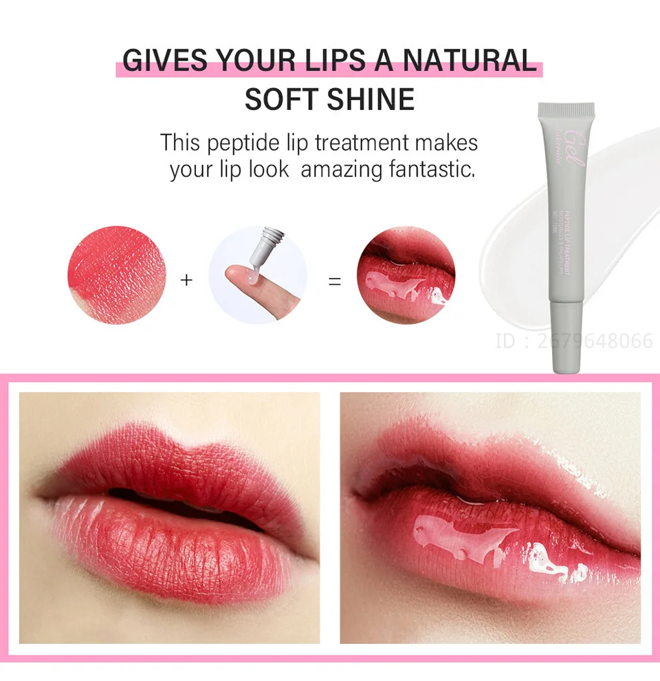 Gelée Jules Gloss Hydratant Réparateur SAP Lips, Baume aux Lignes Fines, Gel Transparent Imperméable, Hydratant et Dodu, Huile Cosmétique