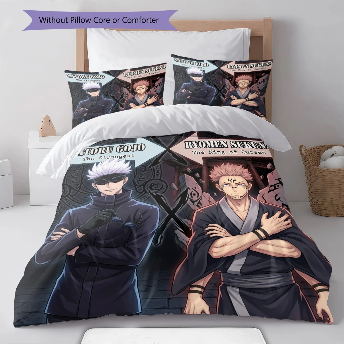 Jujutsu Kaisen Soft Comfortable Duvet Cover, Children Bedding Set Gift,SizeMultiple Sizes -HE37