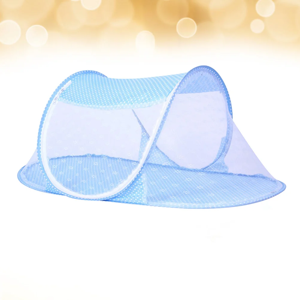 

Summer Portable Baby Cradle Net Folding Baby Bed Crib Net Baby Infant Bedding Mesh Crib Netting (Blue)