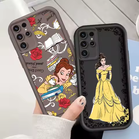 Princess Belle Disney Fashion For Samsung Note 20 S24 S23 S22 S21 S20 Ultra Plus FE A25 A23 A22 A15 A31 5G Eye Ladder TPU