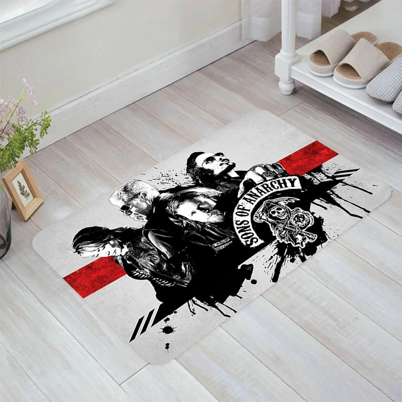 Sons of Anarchy Tv Series Floor Mat Room Rugs Carpets Balcony Kitchen Rug Doormat Entrance Door Home Foot Carpet Mats Bathroom