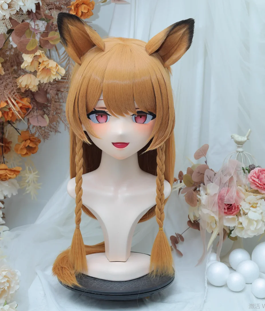 

(NFD-14-8)Customize Full Head With Lock Crossdress Doll Female/Girl Japanese Anime Cartoon Character Kig Cosplay Kigurumi Mask