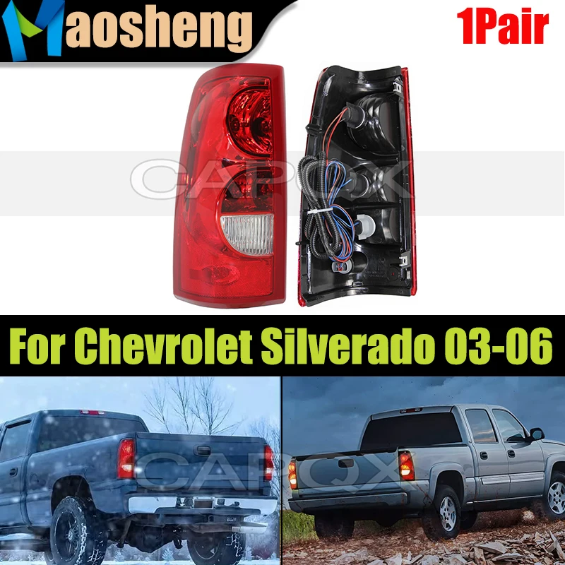 

1 пара автомобильных задних фонарей для Chevrolet Chevy Silverado 2003 2004 2005 2006, задний стоп-сигнал, задний фонарь