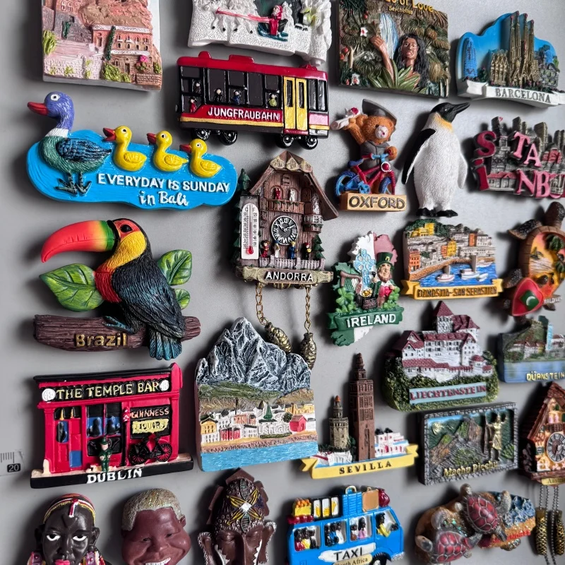 Brazil Lapland Bali Turkey Maldives Liechtenstein Ireland Andorra Argentina Peru Kenya South Africa Austria Refrigerator Magnets