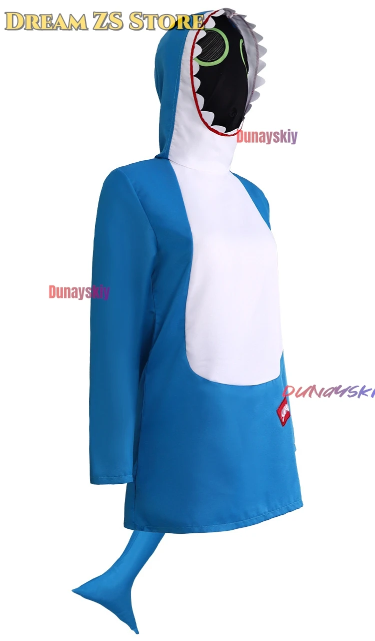 بدلة Shark Bunny Cosplay Zenless Zone Zero كاملة مع غطاء رأس القرش وقفازات لأداء الهالوين/المرحلة