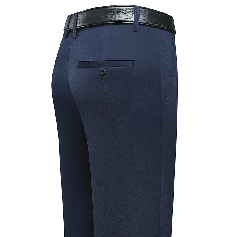 Men Casual Straight‑Leg Work Pants, Breathable Comfort Trousers for Office & City Commute, 1 Pack