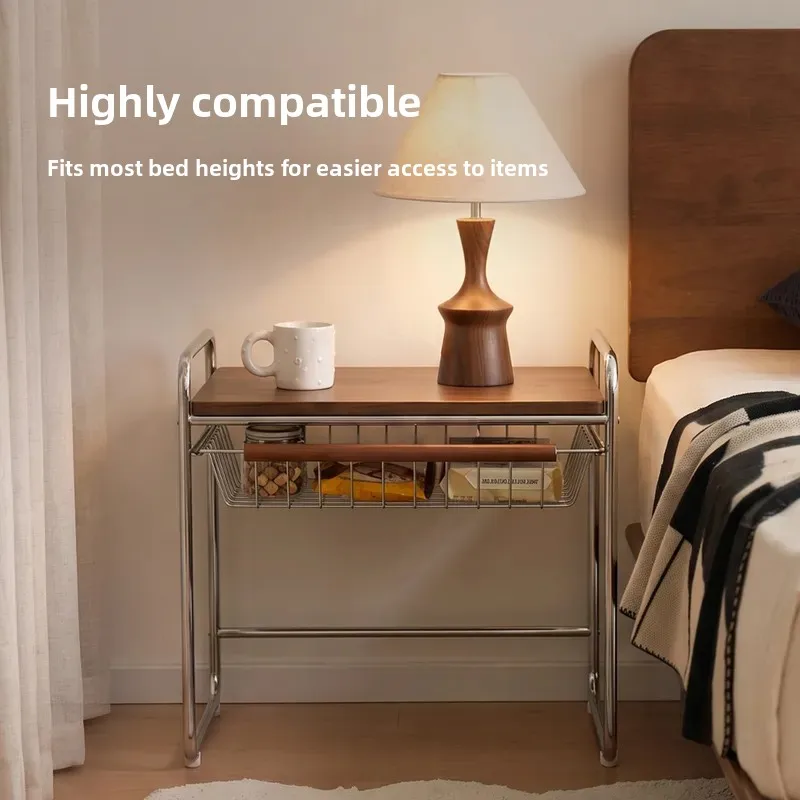Bauhaus Bedside Table Bedroom Wrought Iron Bedside Rack Small Bed Side Storage Locker Small Side Few