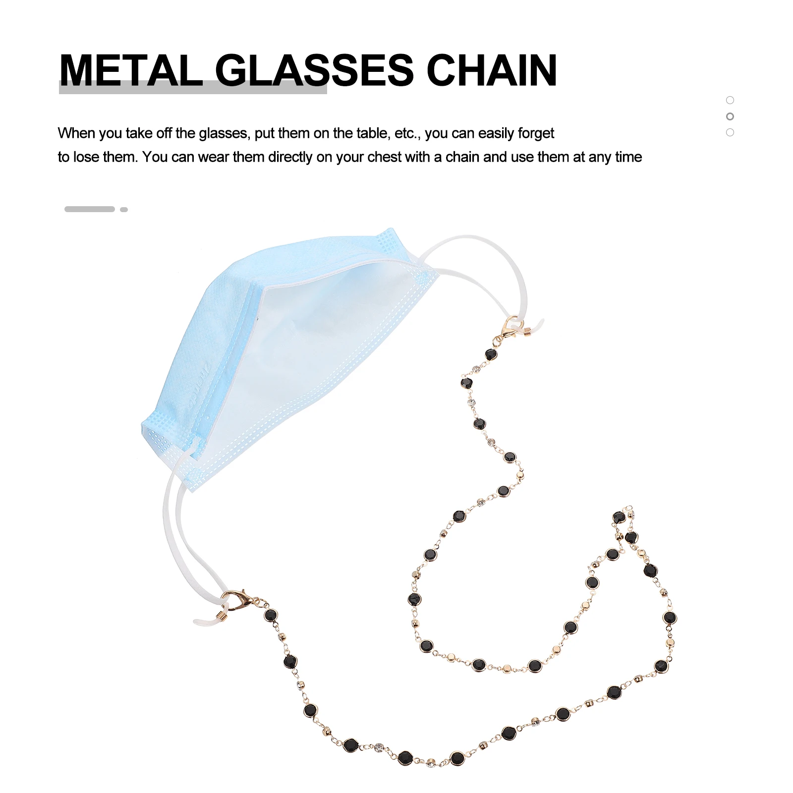 

Glasses Chain Transparent Metal Anti Holder Extendable Chest Lanyard Band Prevent Falling Glasses Accessories