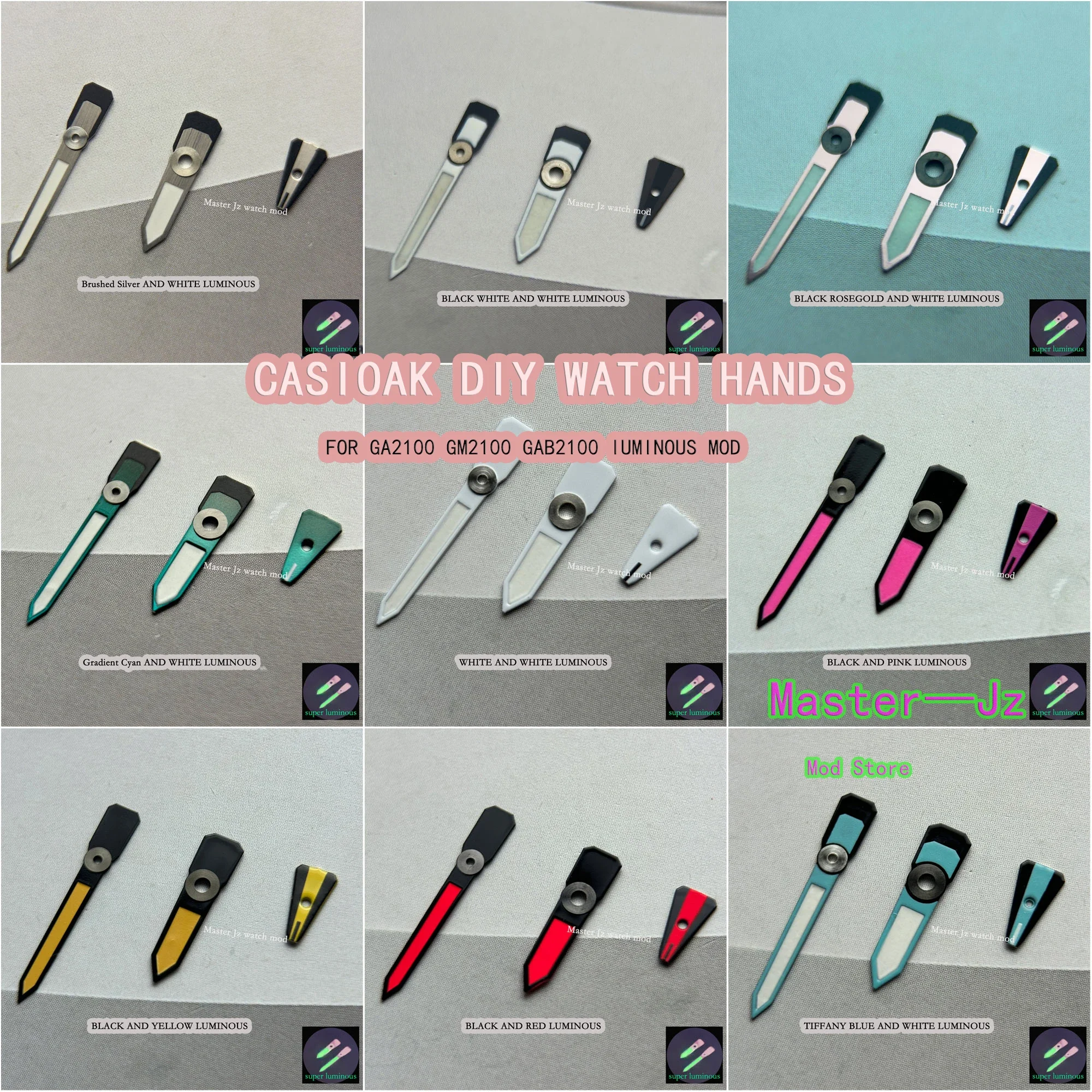 For DIY New Design GA2100 High Quality Watch Hands Various styles Fit GM/GMAS2100 Watch Hand Pointer Modification Accessories