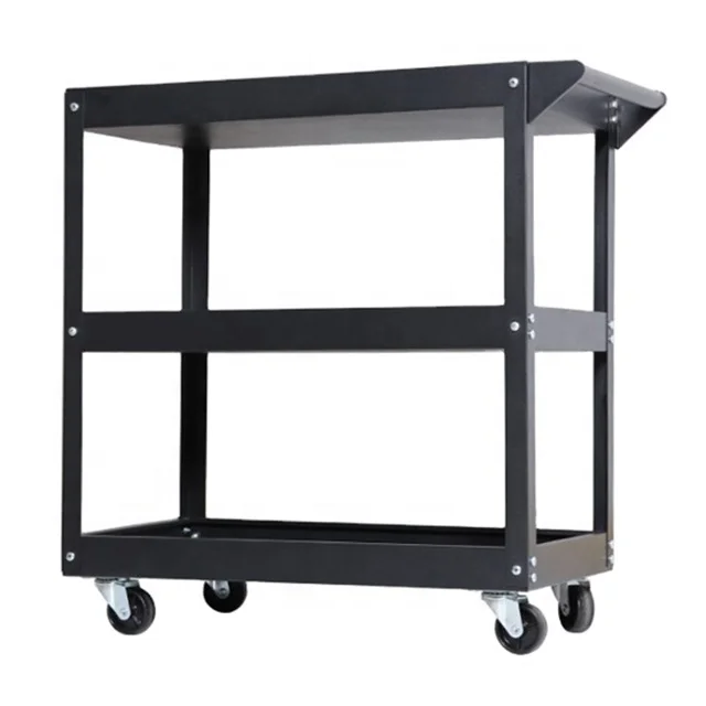 3 tier metal trolley cart tools garage rool chest