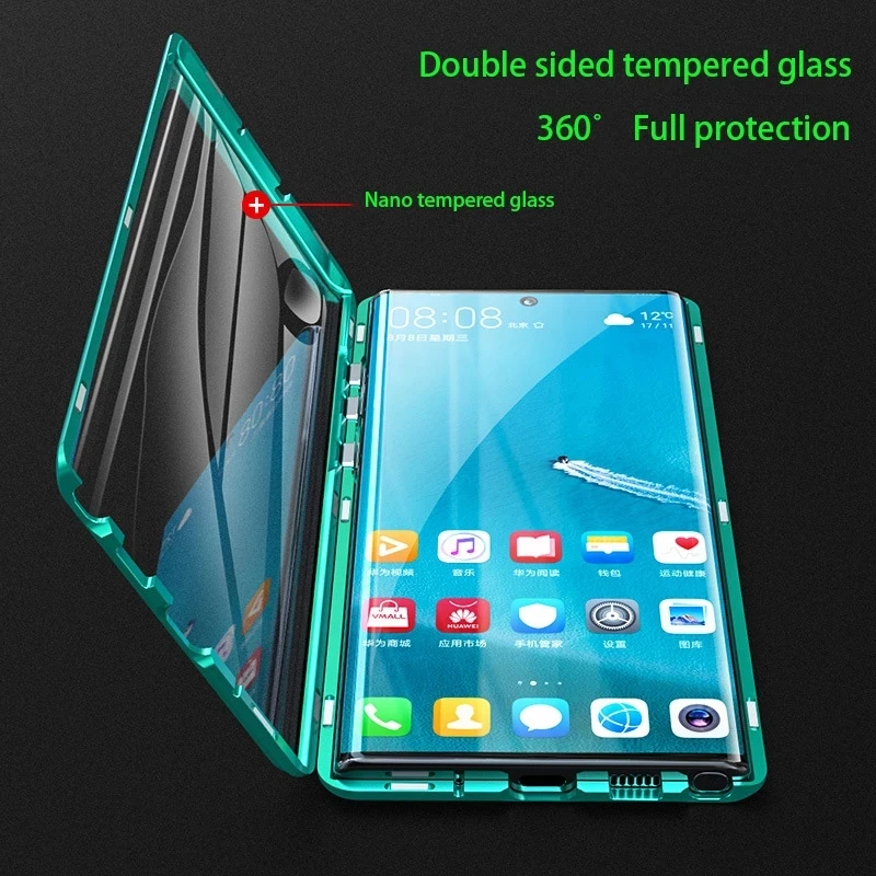 360 Metal Cover For Realme 9 Pro Flip Magnetic Case For Realme 9 Pro Coque Shockproof Glass Case Realme 9 Funda RMX3471,RMX3472