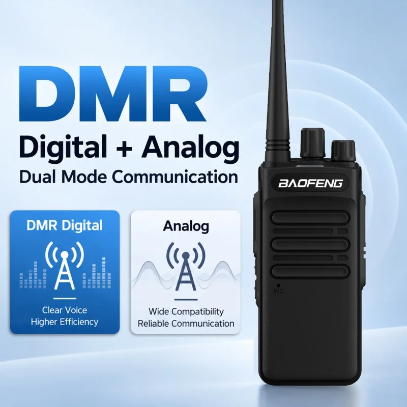 Baofeng DM-1905L DMR Digital Walkie Talkie Analog 400-470MHz Dual Time Slot Type-C Charge Clear Voice SMS Portable Two Way Radio