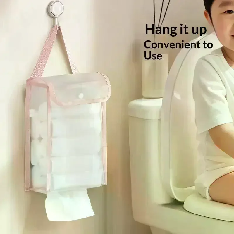 Household Tissue Storage Solution: Waterproof, Breathable, Wall-mounted Tissue Box, Portable Bag