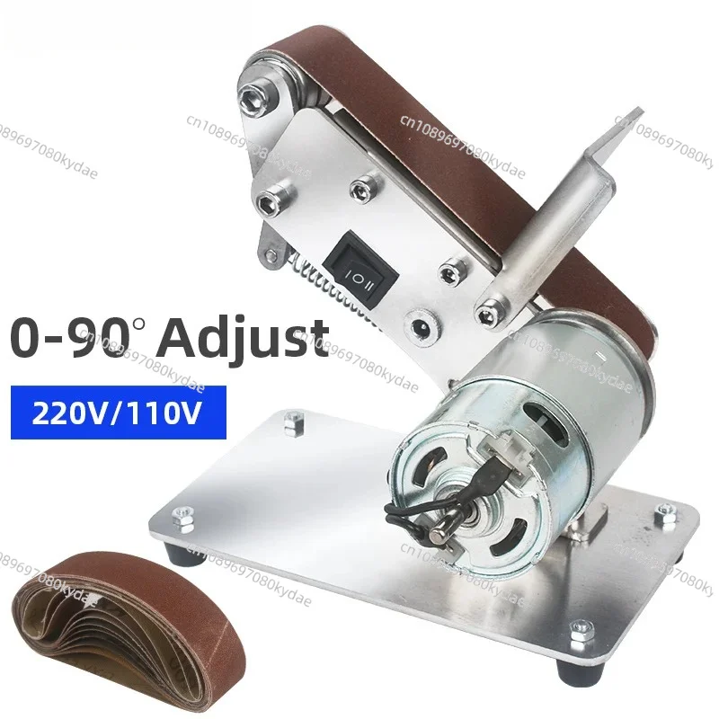 Mini Electric Belt Machine DIY Sander Polisher Grinding Machine Portable Metal Belt Sander Edges Sharpener Machine Belt Grinder