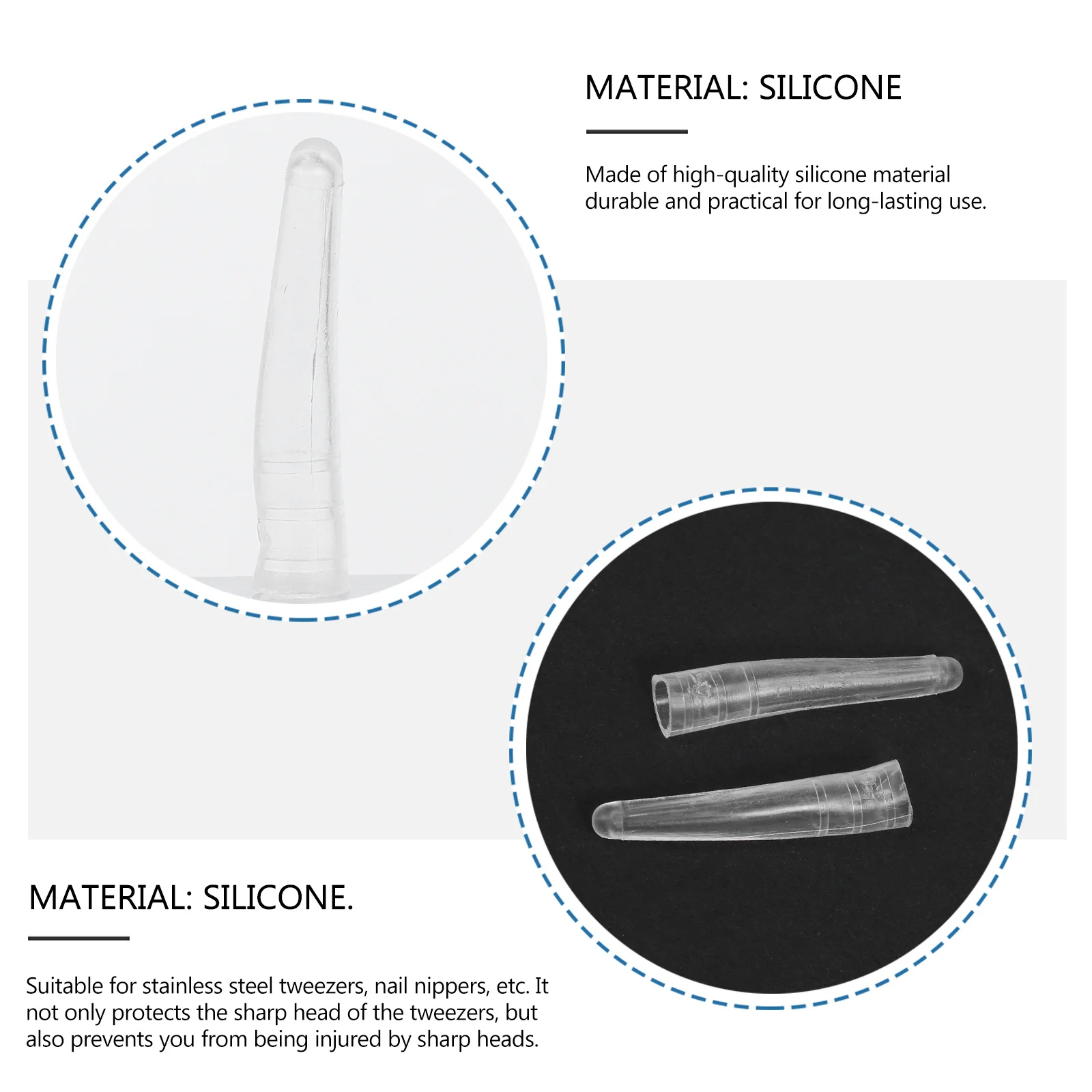 

100Pcs Nipper Silicone Sleeve Protective Cap for Nail Tweezers Bend Head Clippers Non-Slip Tip Cover Nipper Cover