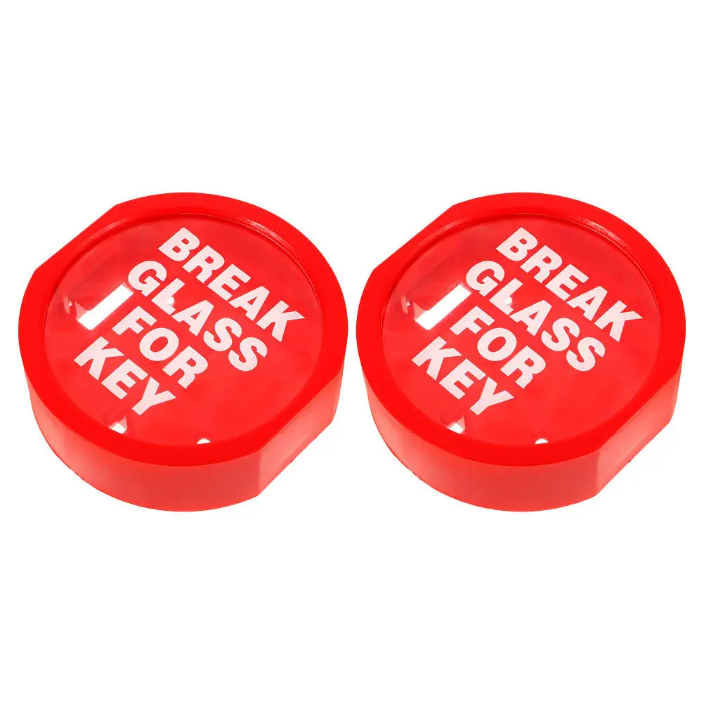 2Pcs Emergency Door Lock Box Fire Safety Wall-Mounted Break Glass Key Storage for Contractors Family Vacation Home