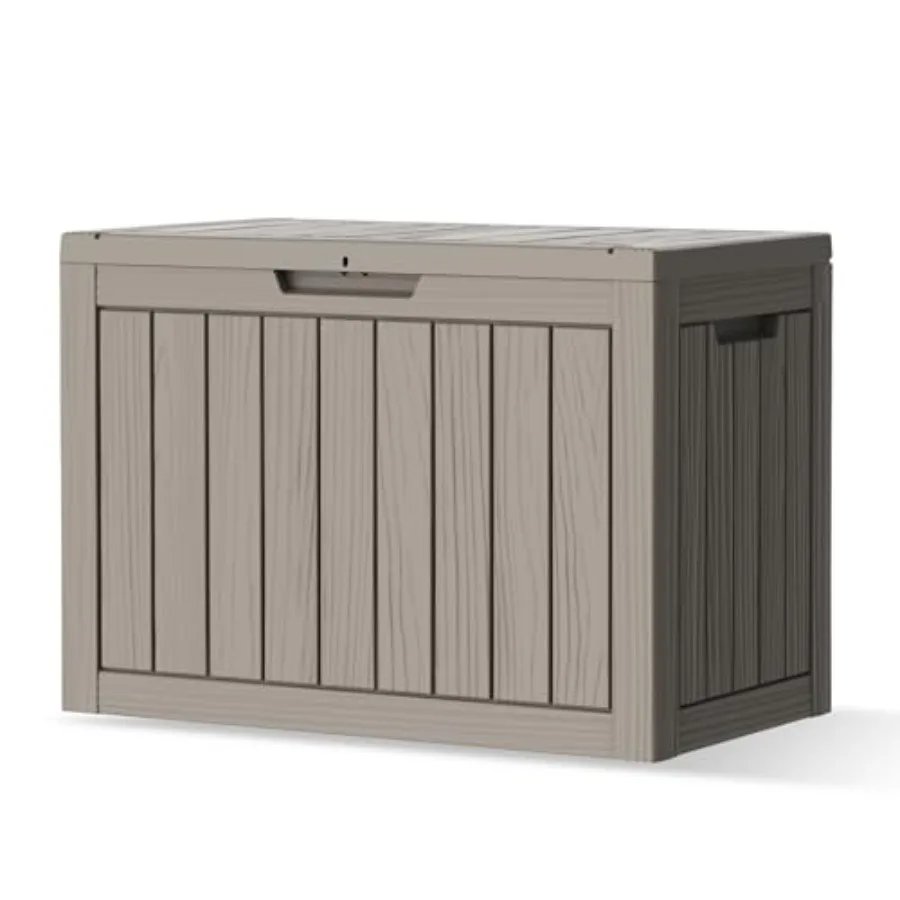 

50 Gallon Outdoor Storage Box Waterproof Resin Patio Bin for Package Delivery Patio Furniture Cushion Garden Tools Pool Accesso