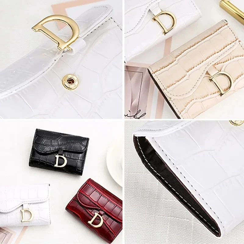 Women Short Wallet Small Fashion Luxury Brand Leather Purse Ladies Card Bag For Women Clutch Female Purse Money Clip Wallet